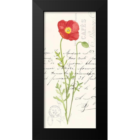 Poppy II Black Modern Wood Framed Art Print by Marrott, Stephanie