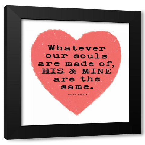 His and Mine Black Modern Wood Framed Art Print with Double Matting by Marrott, Stephanie