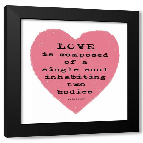 Love Is Black Modern Wood Framed Art Print by Marrott, Stephanie