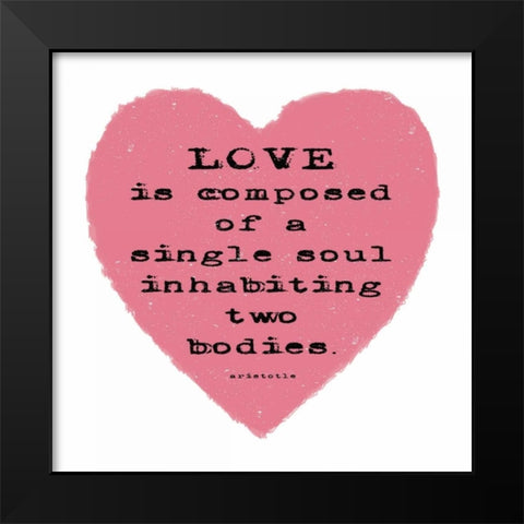 Love Is Black Modern Wood Framed Art Print by Marrott, Stephanie