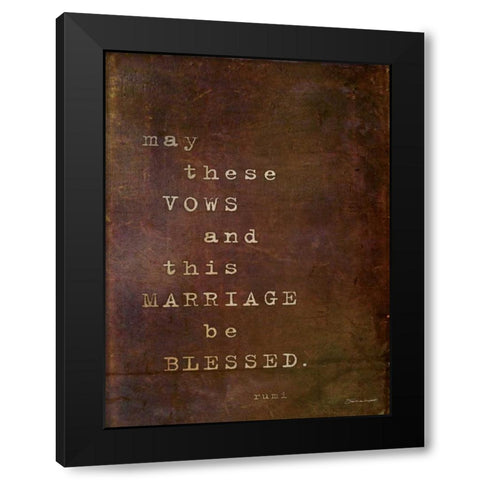 These Vows Black Modern Wood Framed Art Print with Double Matting by Marrott, Stephanie
