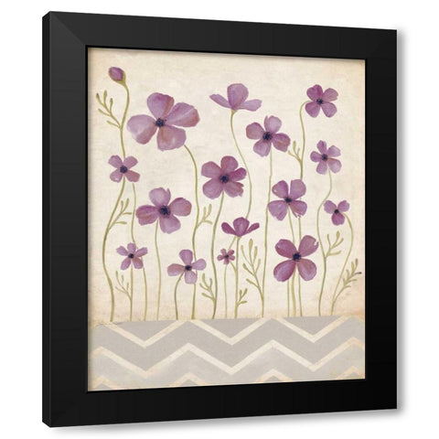 Orchid Poppies Black Modern Wood Framed Art Print by Marrott, Stephanie