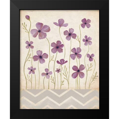 Orchid Poppies Black Modern Wood Framed Art Print by Marrott, Stephanie