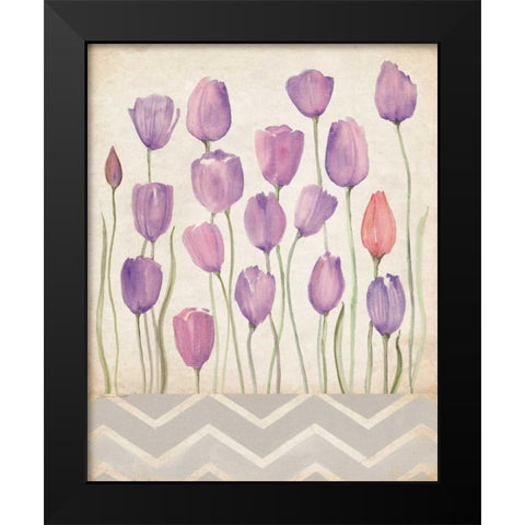 Orchid Tulips Black Modern Wood Framed Art Print by Marrott, Stephanie