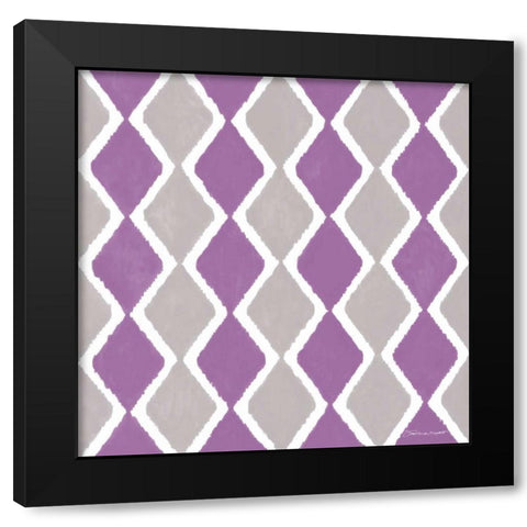 Zig Zag Orchid Black Modern Wood Framed Art Print with Double Matting by Marrott, Stephanie