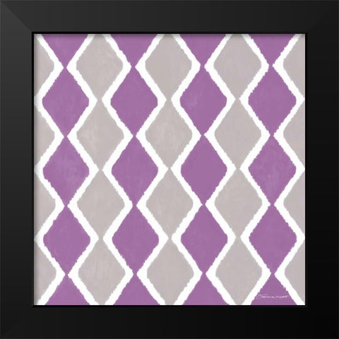 Zig Zag Orchid Black Modern Wood Framed Art Print by Marrott, Stephanie