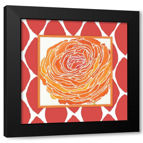 Modern Flower I Black Modern Wood Framed Art Print with Double Matting by Marrott, Stephanie