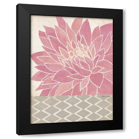 Dahlia Pink I Black Modern Wood Framed Art Print with Double Matting by Marrott, Stephanie