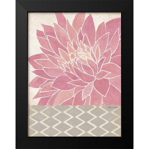 Dahlia Pink I Black Modern Wood Framed Art Print by Marrott, Stephanie