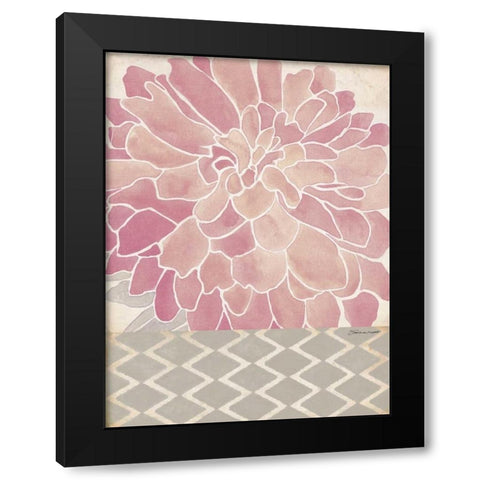 Dahlia Pink II Black Modern Wood Framed Art Print with Double Matting by Marrott, Stephanie