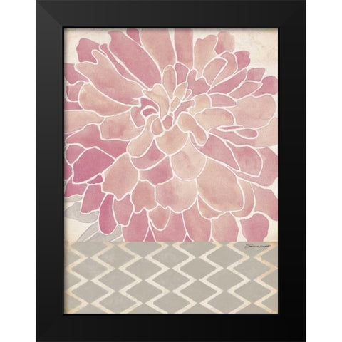Dahlia Pink II Black Modern Wood Framed Art Print by Marrott, Stephanie