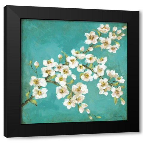 Spring Blossoms II Black Modern Wood Framed Art Print by Marrott, Stephanie