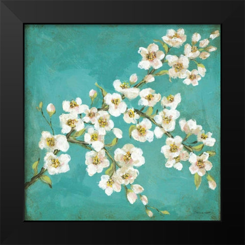 Spring Blossoms II Black Modern Wood Framed Art Print by Marrott, Stephanie