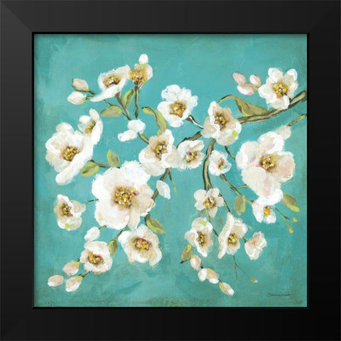 Spring Blossoms II Black Modern Wood Framed Art Print by Marrott, Stephanie