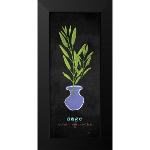 Sage Black Modern Wood Framed Art Print by Marrott, Stephanie