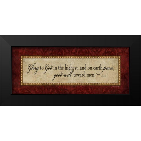 Glory to God Black Modern Wood Framed Art Print by Marrott, Stephanie