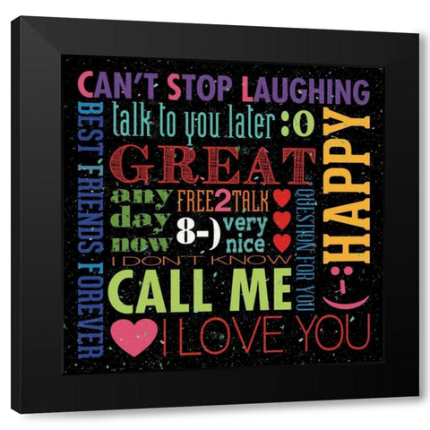 Text Slang Black Modern Wood Framed Art Print with Double Matting by Marrott, Stephanie