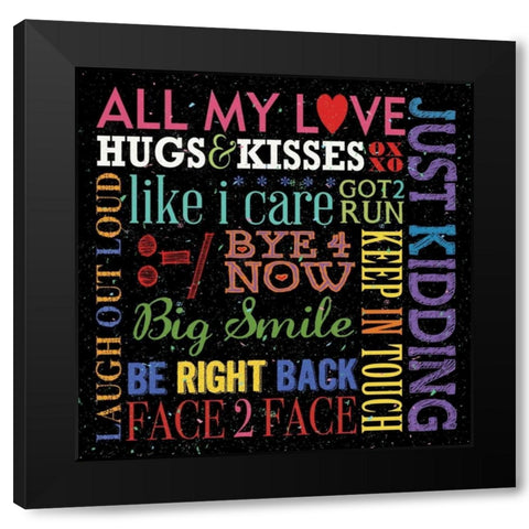 Text Slang II Black Modern Wood Framed Art Print with Double Matting by Marrott, Stephanie