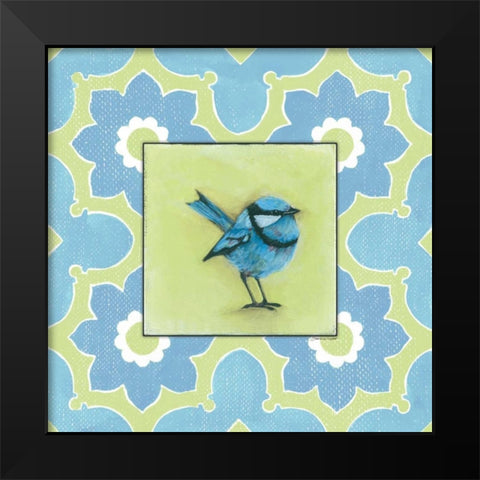 Blue Boy in Green Black Modern Wood Framed Art Print by Marrott, Stephanie