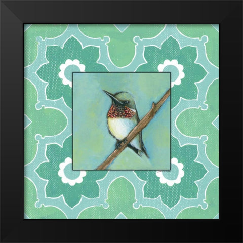 Taking a Rest in Green Black Modern Wood Framed Art Print by Marrott, Stephanie
