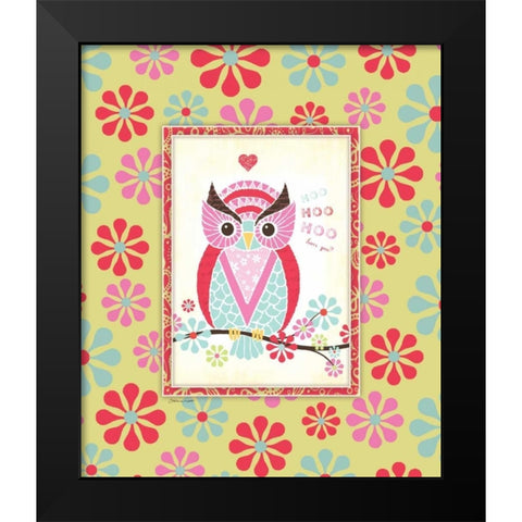 Owl III Black Modern Wood Framed Art Print by Marrott, Stephanie