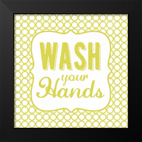 Wash Black Modern Wood Framed Art Print by Marrott, Stephanie