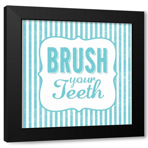 Brush Black Modern Wood Framed Art Print with Double Matting by Marrott, Stephanie