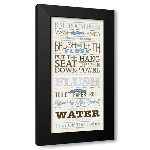 Bathroom Black Modern Wood Framed Art Print with Double Matting by Marrott, Stephanie