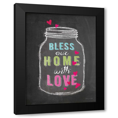 Bless Our Home Black Modern Wood Framed Art Print with Double Matting by Marrott, Stephanie