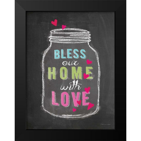 Bless Our Home Black Modern Wood Framed Art Print by Marrott, Stephanie