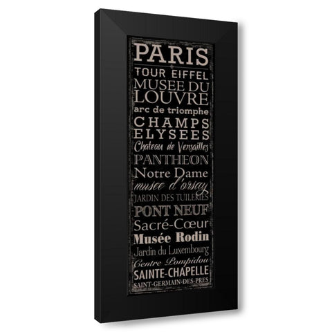 Tour Eiffel Black Modern Wood Framed Art Print with Double Matting by Marrott, Stephanie