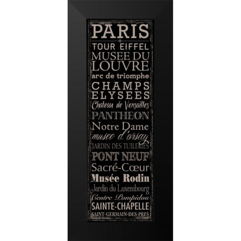 Tour Eiffel Black Modern Wood Framed Art Print by Marrott, Stephanie