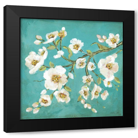 Spring Blossoms II Black Modern Wood Framed Art Print with Double Matting by Marrott, Stephanie
