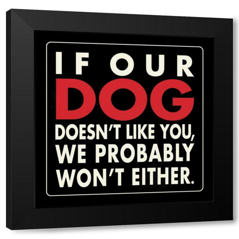 Our Dog Black Modern Wood Framed Art Print by Marrott, Stephanie