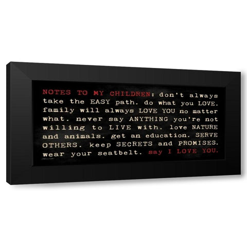 Notes I Black Modern Wood Framed Art Print with Double Matting by Marrott, Stephanie