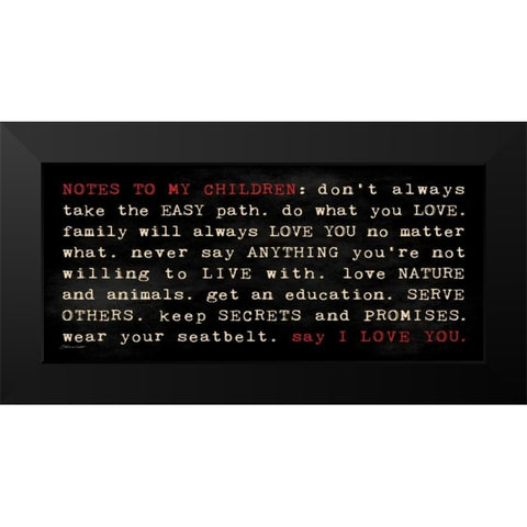 Notes I Black Modern Wood Framed Art Print by Marrott, Stephanie