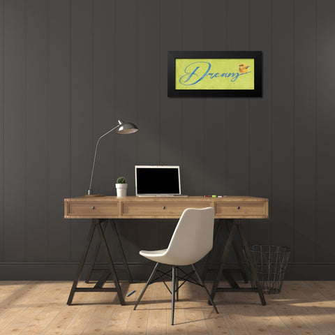 Dream Black Modern Wood Framed Art Print by Marrott, Stephanie