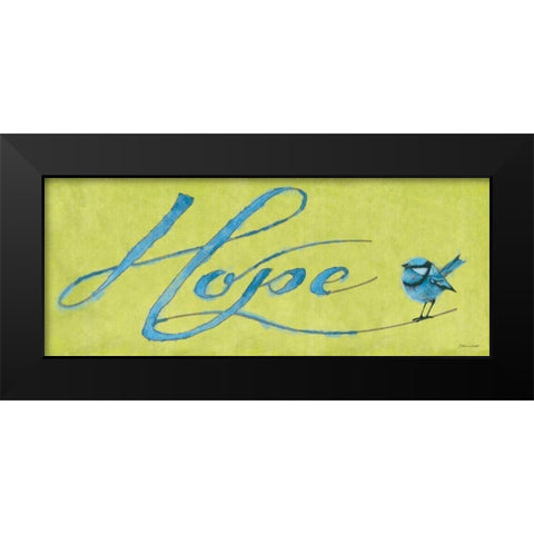 Hope Black Modern Wood Framed Art Print by Marrott, Stephanie
