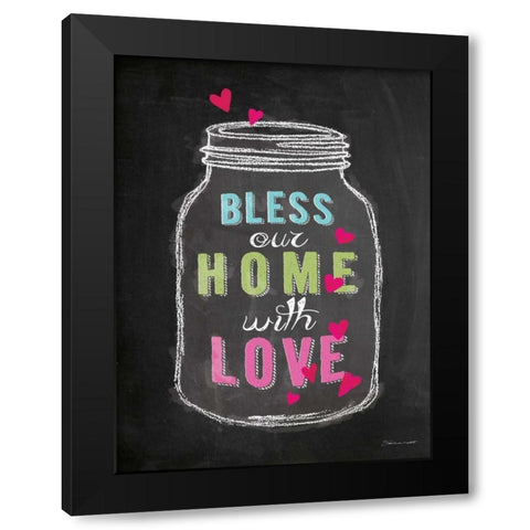 Bless Our Home Black Modern Wood Framed Art Print with Double Matting by Marrott, Stephanie
