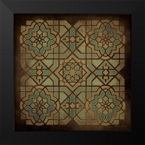 Tile Design II Black Modern Wood Framed Art Print by Marrott, Stephanie