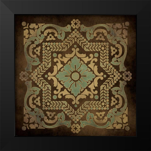 Tile Design III Black Modern Wood Framed Art Print by Marrott, Stephanie