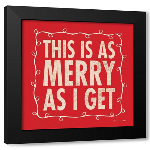 As Merry Black Modern Wood Framed Art Print with Double Matting by Marrott, Stephanie