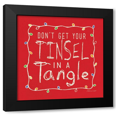 Tinsel Black Modern Wood Framed Art Print with Double Matting by Marrott, Stephanie