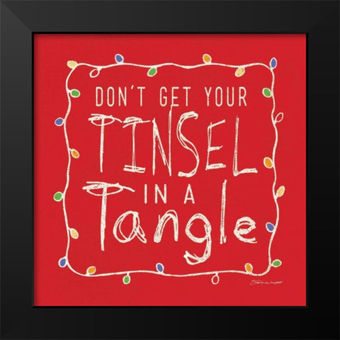 Tinsel Black Modern Wood Framed Art Print by Marrott, Stephanie
