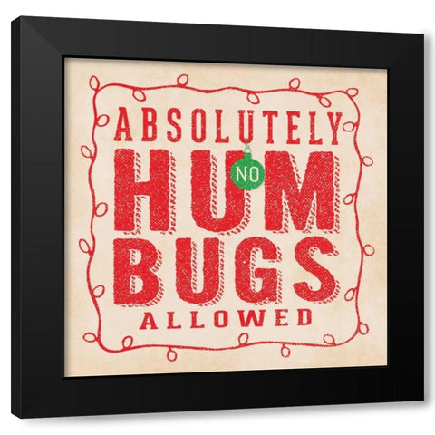 Hum Bugs Black Modern Wood Framed Art Print with Double Matting by Marrott, Stephanie