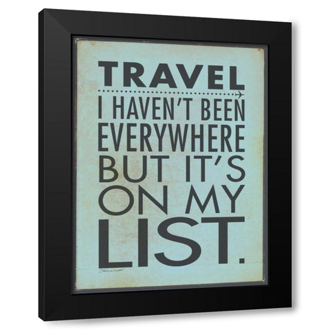 On My List Black Modern Wood Framed Art Print with Double Matting by Marrott, Stephanie