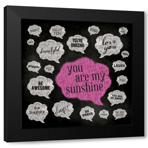 Inner Thoughts I Black Modern Wood Framed Art Print by Marrott, Stephanie