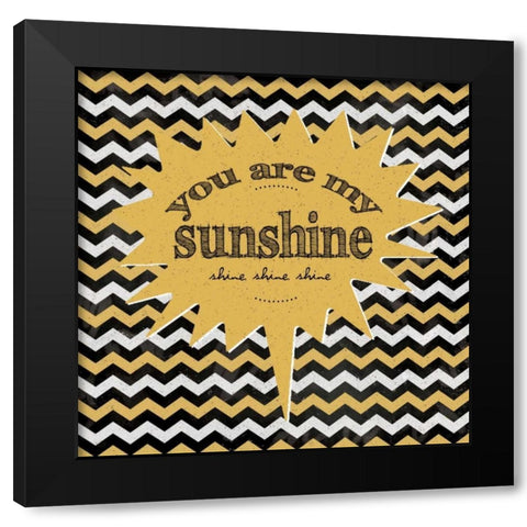 Sunshine Black Modern Wood Framed Art Print by Marrott, Stephanie