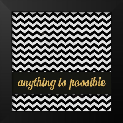 Anything Black Modern Wood Framed Art Print by Marrott, Stephanie