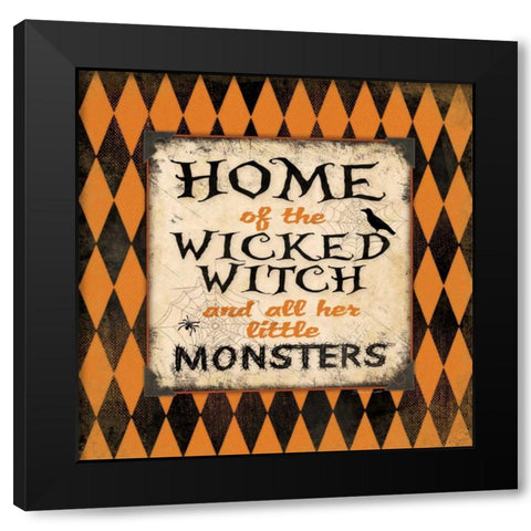 Halloween Type II Black Modern Wood Framed Art Print with Double Matting by Marrott, Stephanie